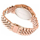 Michael Kors Lexington Chronograph White Dial Rose Gold Steel Strap Watch For Women - MK8313 Authentic Buy Shop Now