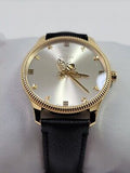 Gucci G Timeless Quartz Silver Dial Black Leather Strap Watch For Women - YA1264181