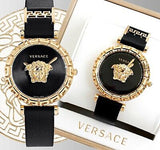 Versace Palazzo Empire Greca Black Dial Black Leather Strap Watch for Women - VEDV00119 Authentic Buy Shop Now