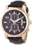 Guess Exec Chronograph Brown Dial Brown Leather Strap Watch For Men - W0076G4 Authentic Buy Shop Now