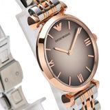 Emporio Armani Gianni T Bar Grey Dial Two Tone Stainless Steel Watch For Women - AR1725 Authentic Buy Shop Now