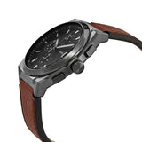 Fossil Everett Chronograph Grey Dial Brown Leather Strap Watch for Men - FS5799 Authentic Buy Shop Now
