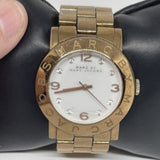 Marc Jacobs Amy White Dial Gold Steel Strap Watch for Women - MBM3182 Authentic Buy Shop Now
