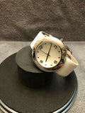 Marc Jacobs Amy White Dial White Leather Strap Watch for Women - MBM1136 Authentic Buy Shop Now