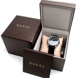 Gucci G Chrono Black Dial Black Leather Strap Watch For Men - YA101205 Authentic Buy Shop Now