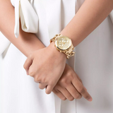 Michael Kors Runway Twist Gold Dial Gold Stainless Steel Strap Watch for Women - MK3131 Authentic Buy Shop Now