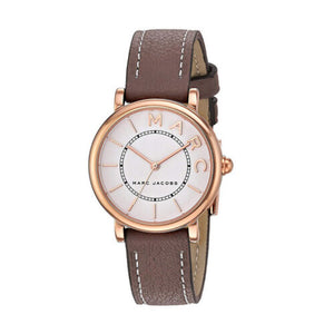 Marc Jacobs Roxy White Dial Light Brown Leather Strap Watch for Women - MJ1538 Authentic Buy Shop Now