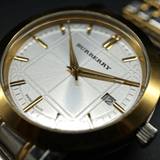 Burberry Heritage White Dial Two Tone Stainless Steel Strap Watch for Men - BU1358 Authentic Buy Shop Now