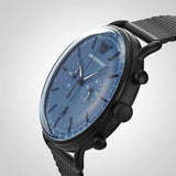 Emporio Armani Aviator Chronograph Blue Dial Black Mesh Bracelet Watch For Men - AR11201 Authentic Buy Shop Now