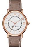 Marc Jacobs Roxy White Dial Cement Brown Leather Strap Watch for Women - MJ1533 Authentic Buy Shop Now