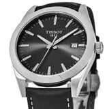 Tissot Gentleman Black Dial Black Leather Strap Watch For Men - T127.410.16.051.00 Authentic Buy Shop Now
