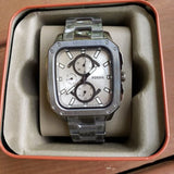 Fossil Inscription Multifunction Silver Dial Grey Steel Strap Watch for Men - BQ2657 Authentic Buy Shop Now