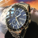 Hugo Boss Rafale Quartz Blue Dial Silver Steel Strap Watch for Men - 1513510 Authentic Buy Shop Now