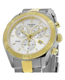 Tissot PR 100 Sport Chic Chronograph Silver Dial Two Tone Steel Strap Watch For Women - T101.917.22.031.00 Authentic Buy Shop Now