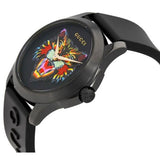 Gucci G Timeless Cat Motif Black Dial Black Leather Strap Unisex Watch - YA1264021 Authentic Buy Shop Now