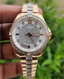 Bulova Crystal Collection Silver Dial Rose Gold Steel Strap Watch for Women - 98L229 Authentic Buy Shop Now