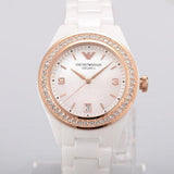 Emporio Armani Ceramica Mother of Pearl Dial White Ceramic Dial Watch For Women - AR1472 Authentic Buy Shop Now