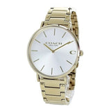 Coach Charles Silver Dial Gold Steel Strap Watch for Men - 14602430 Authentic Buy Shop Now