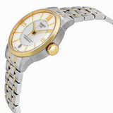 Tissot Chemin Des Tourelles Powermatic 80 Lady Mother of Pearl White Dial Two Tone Steel Strap Watch For Women - T099.207.22.118.00 Authentic Buy Shop Now
