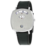 Gucci Grip Quartz Silver Dial Green Leather Strap Unisex Watch - YA157406 Authentic Buy Shop Now