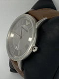 Emporio Armani Renato Silver Dial Brown Leather Strap Watch For Men - AR2463 Authentic Buy Shop Now