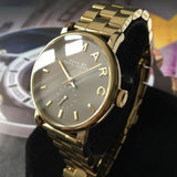 Marc Jacobs Baker Grey Dial Gold Steel Strap Watch for Women - MBM3281 Authentic Buy Shop Now