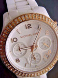 Michael Kors Ceramic White Dial White Steel Strap Watch for Women - MK5269 Authentic Buy Shop Now