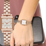Marc Jacobs Vic Silver Dial Rose Gold Steel Strap Watch for Women - MJ3530 Authentic Buy Shop Now
