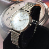 Emporio Armani Kappa Mother of Pearl Dial Silver Mesh Bracelet Watch For Women - AR2511 Authentic Buy Shop Now