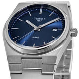 Tissot T Classic PRX Blue Dial Silver Steel Strap Watch For Men - T137.410.11.041.00 Authentic Buy Shop Now