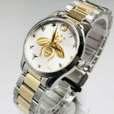 Gucci G Timeless Silver Dial Two Tone Steel Strap Watch For Women - YA126599 Authentic Buy Shop Now