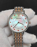 Emporio Armani Dress Analog Mother of Pearl Dial Two Tone Steel Strap Watch For Women - AR2515 Authentic Buy Shop Now