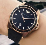 Emporio Armani Sport Quartz Black Dial Black Rubber Strap Watch For Men - AR11101 Authentic Buy Shop Now