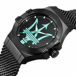 Maserati Potenza Aqua Edition Black Dial Black Mesh Bracelet Watch For Men - R8853144002 Authentic Buy Shop Now