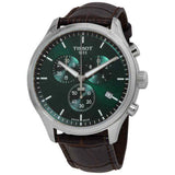 Tissot Chrono XL Chronograph Classic Green Dial Brown Leather Strap Watch For Men - T116.617.16.091.00 Authentic Buy Shop Now