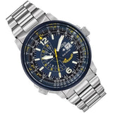 Citizen Promaster Nighthawk Eco Drive Navy Blue Dial Silver Steel Strap Watch For Men - BJ7006-56L Authentic Buy Shop Now