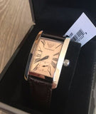 Emporio Armani Classic Beige Dial Brown Leather Strap Watch For Women - AR0155 Authentic Buy Shop Now