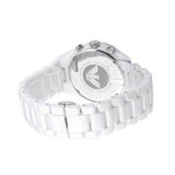 Emporio Armani Ceramica Chronograph White Dial White Ceramic Strap Watch For Women - AR1456 Authentic Buy Shop Now