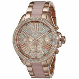 Michael Kors Wren Crystals Rose Gold Dial Rose Gold Steel Strap Watch for Women - MK6096 Authentic Buy Shop Now
