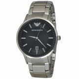 Emporio Armani Sportivo Black Dial Silver Stainless Steel Watch For Men - AR2457 Authentic Buy Shop Now