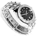 Bulova Crystal Collection Black Dial Silver Steel Strap Watch for Men - 96K102 Authentic Buy Shop Now