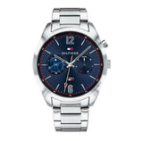 Tommy Hilfiger Deacan Blue Dial Silver Steel Strap Watch for Men - 1791551 Authentic Buy Shop Now