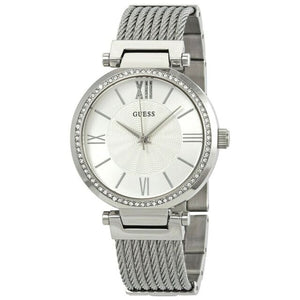 Guess Soho Silver DIal Stainless Steel Mesh Bracelet Watch For Women - W0638L1 Authentic Buy Shop Now