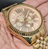 Michael Kors Lexington Gold Dial Gold Steel Strap Watch for Women - MK6473 Authentic Buy Shop Now