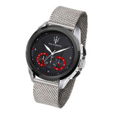 Maserati Traguardo Black Dial Silver Mesh Bracelet Watch For Men - R8873612005 Authentic Buy Shop Now