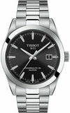 Tissot Gentleman Powermatic 80 Silicium Black Dial Silver Steel Strap Watch For Men - T127.407.11.051.00 Authentic Buy Shop Now