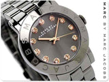 Marc Jacobs Rock Crystal Grey Dial Grey Steel Strap Watch for Women - MBM8596 Authentic Buy Shop Now