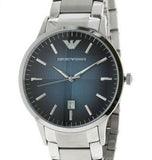 Emporio Armani Renato Blue Dial Silver Steel Strap Watch For Men - AR2472 Authentic Buy Shop Now