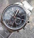 Maserati Competizione Chronograph Black Dial Silver Steel Strap Watch For Men - R8853100014 Authentic Buy Shop Now