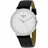 Tissot T Classic Everytime Large White Dial Black Leather Strap Watch For Men - T109.610.16.031.00 Authentic Buy Shop Now